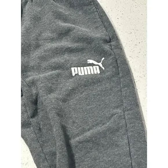 Boys Puma Joggers Charcoal Gray Size Medium - Picture 2 of 3